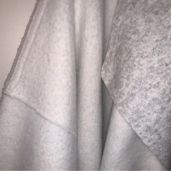 Sosken Cardigan Coat Oversized Open Front Grey Bone Draped XL - Picture 12 of 15